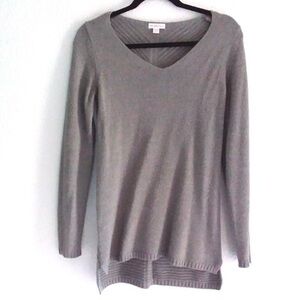 Merona gray knit pullover sweater blouse size XS